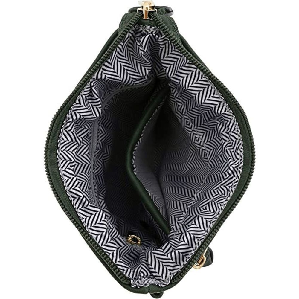 Olive Green Functional Multi Pocket Crossbody Bag - image 5